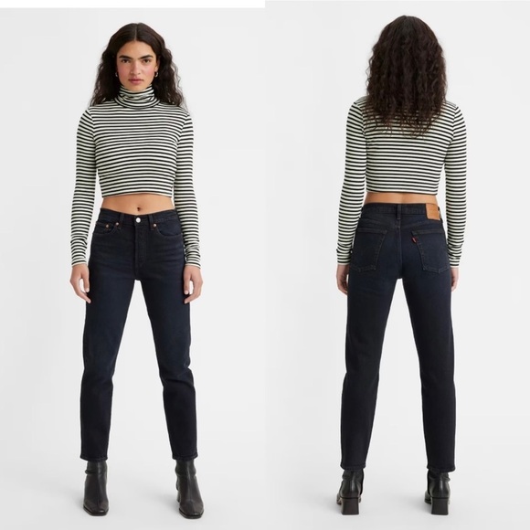 Levi’s Premium Wedgie Icon Fit High Rise Ankle Jeans in Wild‎ Bunch Dark Wash - Picture 12 of 12